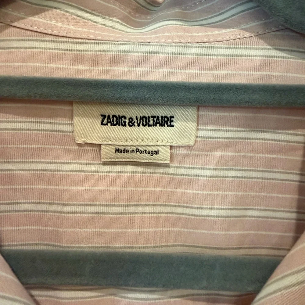 Zadig & Voltaire Sydna Raye Cool Cat Cotton Shirt NET's Tags Sz S Girlhood Core - Picture 9 of 15